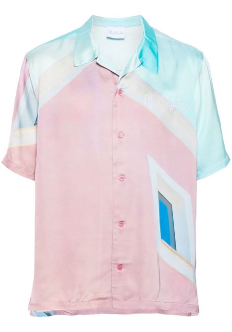 Camicia con stampa grafica in rosa di BLUE SKY INN - uomo BLUE SKY INN | BS2304SH099PKH